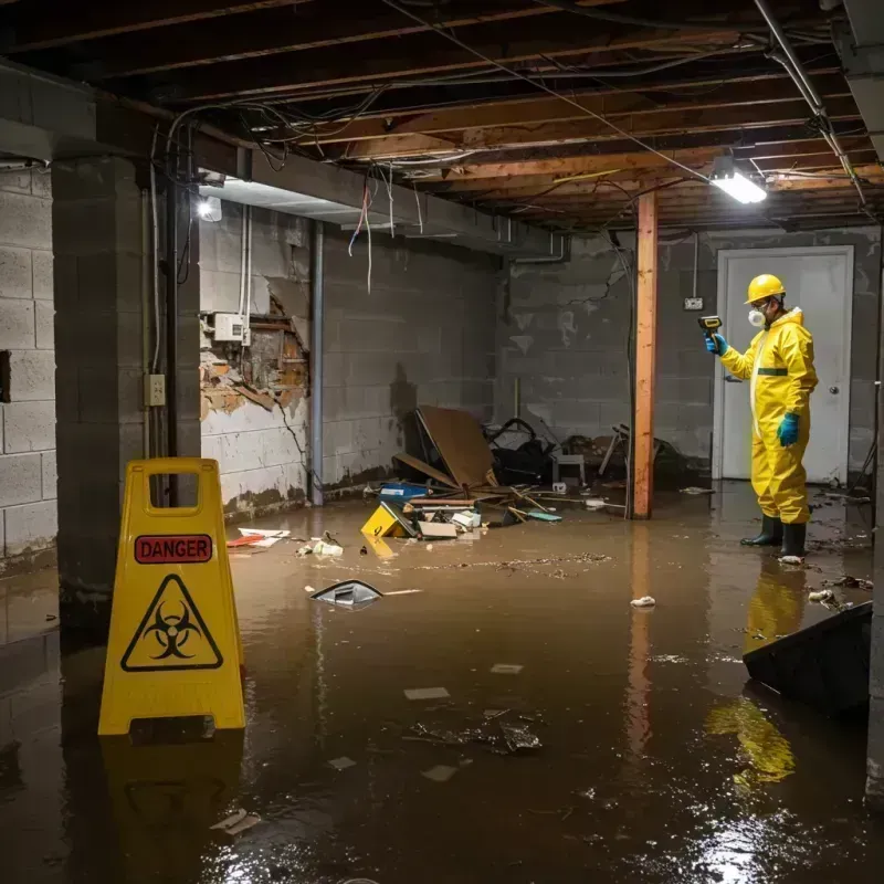 Flooded Basement Electrical Hazard in University City, MO Property