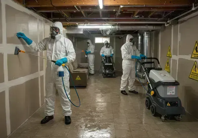 Basement Moisture Removal and Structural Drying process in University City, MO